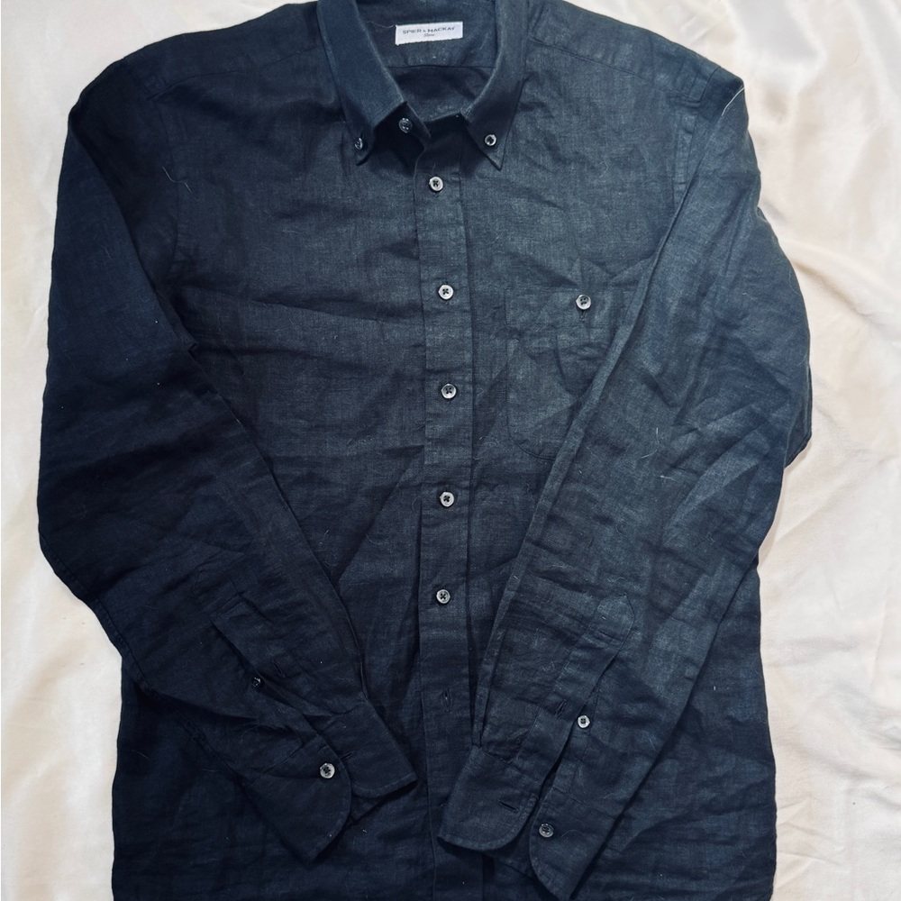 Men's Black Button-Up Shirt